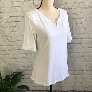 Ellen Tracy White Top Size Medium